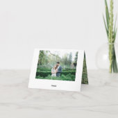 Chic White Script Overlay Weddenfoto Hartelijk dan Bedankkaart (Achterkant)