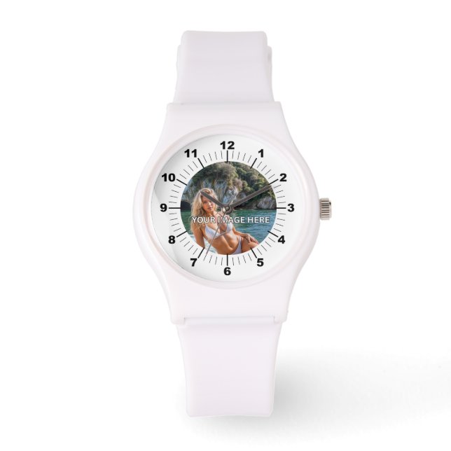 CHIC! ✨ White Silicone Strap Watch Horloge (Voorkant)