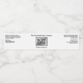 Chic White, Silver, Black Body Butter Jar label Waterfles Etiket (Enkel label)