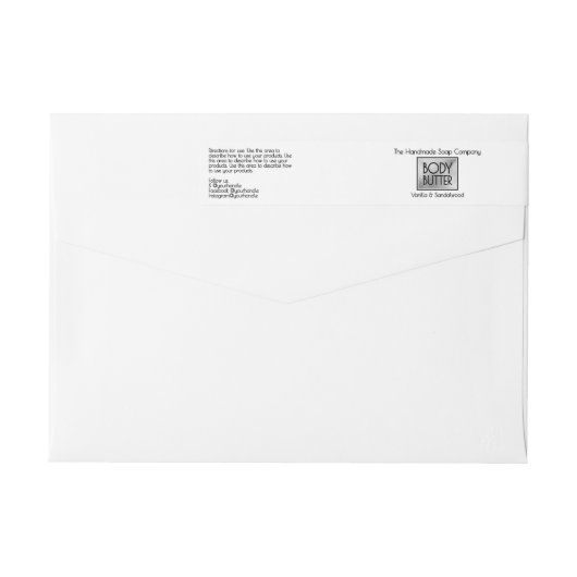 Chic White Silver Body Butter Jar Label  (Achterkant)