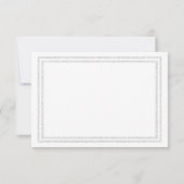Chic White Silver Glittered Trim - RSVP-kaart RSVP Kaartje (Achterkant)