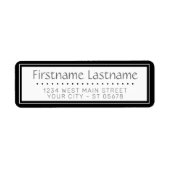 Chic White Simple Stypography Script Etiket (Voorkant)