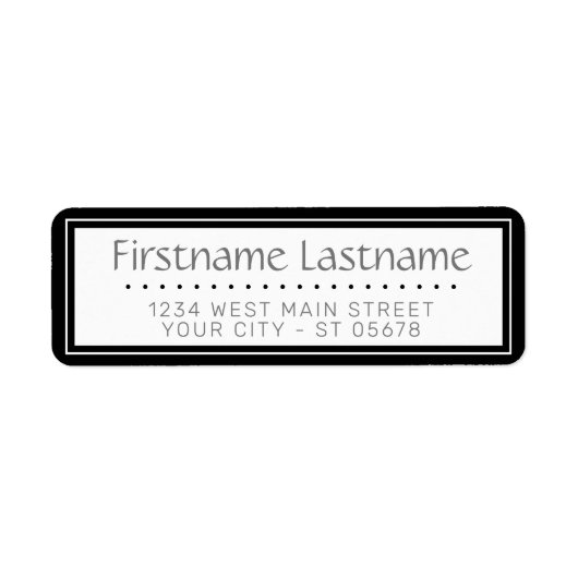 Chic White Simple Stypography Script Etiket (Voorkant)