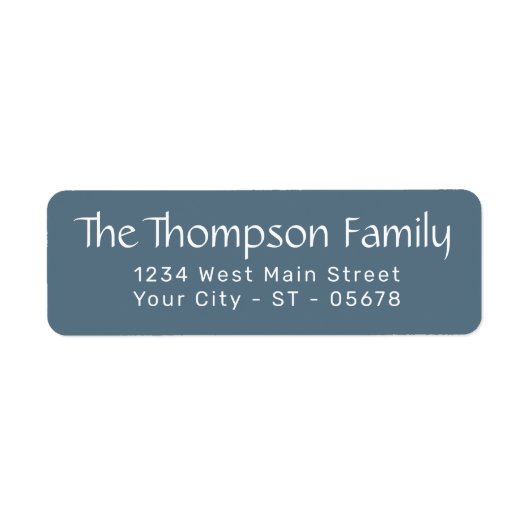 Chic White Simple Stypography Script Etiket (Voorkant)