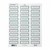 Chic White Simple Stypography Script Etiket (Full Sheet)