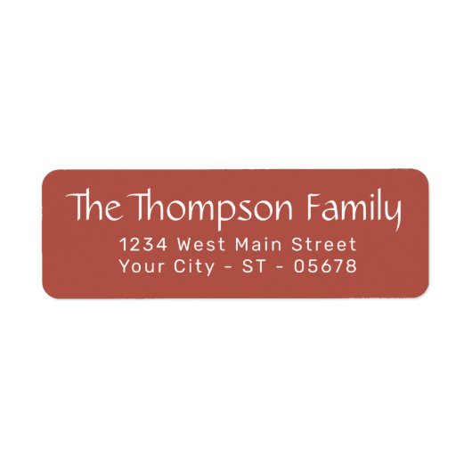 Chic White Simple Stypography Script Etiket (Voorkant)