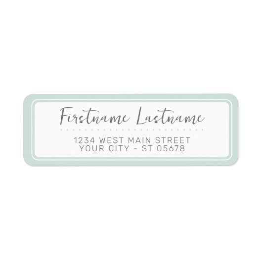 Chic White Simple Stypography Script Etiket (Voorkant)