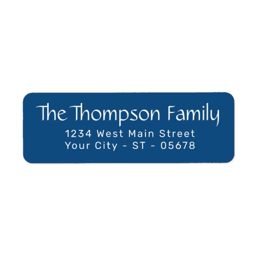 Chic White Simple Stypography Script Etiket (Voorkant)