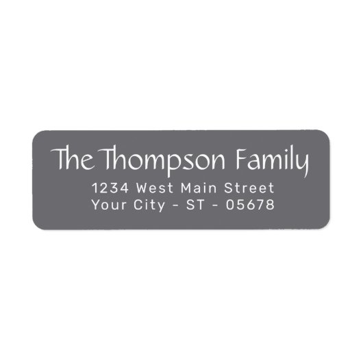 Chic White Simple Stypography Script Etiket (Voorkant)