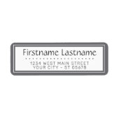 Chic White Simple Stypography Script Etiket (Voorkant)