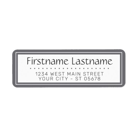 Chic White Simple Stypography Script Etiket (Voorkant)