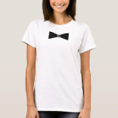 Chic White T-shirt met Bow stropdas (Voorkant)
