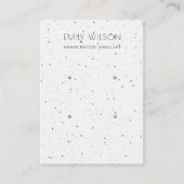 CHIC WHITE TERRAZZO TEXTURE 2 EARRING DISPLAY LOGO VISITEKAARTJE (Voorkant)