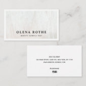 Chic White Wood Professional Calling Contactkaartje (Voorkant / Achterkant)