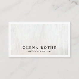 Chic White Wood Professional Calling Contactkaartje