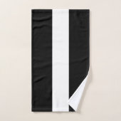 Chic Wide Black White Ship Shape Nautical Stripes Bad Handdoek (Handdoek)