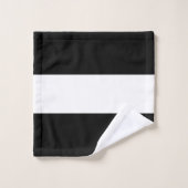 Chic Wide Black White Ship Shape Nautical Stripes Bad Handdoek (Wasdoekje)