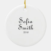 Chic Wieg Chandelier Baby's Eerste Kerstmis 2010 Keramisch Ornament (Achterkant)