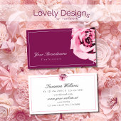 Chic Wijn Rood en Wit Roze Roos Eenvoudig Visitekaartje