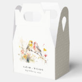 Chic Wild Botanische Waterverf Tortelduifjes bruil Bedankdoosjes (Geopend)