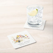 Chic Wild Botanische Waterverf Tortelduifjes bruil Kartonnen Onderzetters (Insitu)