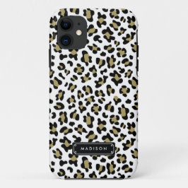 Chic Wild Gold Beige Leopard Afdrukken op maat Case-Mate iPhone Case