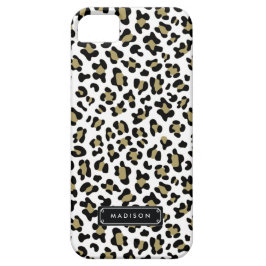 Chic Wild Gold Beige Leopard Afdrukken op maat Case-Mate iPhone Case