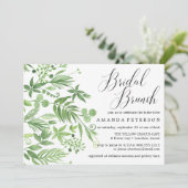 Chic wild meadow watercolo bruiloft Bridal Brunch Kaart (Staand voorkant)
