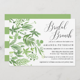 Chic wild meadow watercolo bruiloft Bridal Brunch Kaart