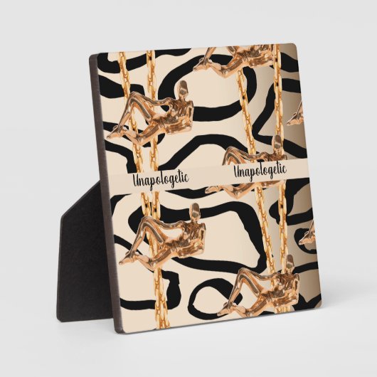 Chic Wild Unapologetic Luxurious Bday Gift Girly Fotoplaat (Voorkant)