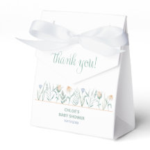 Chic Wilde Bloem Vlinder Baby Shower Bedankt