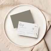 Chic Wildflower Boho Flower Wedding RSVP | Informatiekaartje