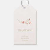 Chic Wildflower bruiloft Dank u Cadeaulabel (Voorkant)