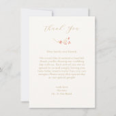 Chic Wildflower Flat Wedding Bedankt Card (Voorkant)