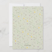 Chic Wildflower Krans Sage Green Vrijgezellenfeest Kaart (Achterkant)