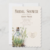 Chic Wildflower Mason Jar Tan Vrijgezellenfeest In Kaart (Voorkant)