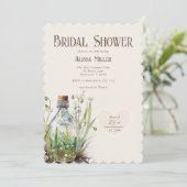 Chic Wildflower Mason Jar Tan Vrijgezellenfeest In Kaart (Staand voorkant)