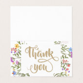 Chic Wildflower Meadow Glittery Visitekaartje (Buitenkant ongevouwen)