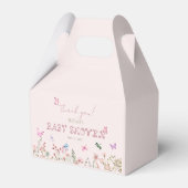 Chic Wildflower Meisje Baby shower Dank u Bedankdoosjes (Achterkant)