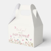 Chic Wildflower Meisje Baby shower Dank u Bedankdoosjes (Achterkant)