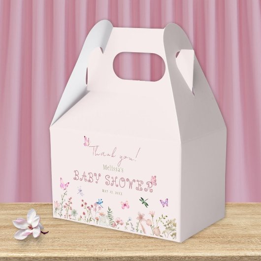 Chic Wildflower Meisje Baby shower Dank u Bedankdoosjes