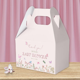 Chic Wildflower Meisje Baby shower Dank u Bedankdoosjes