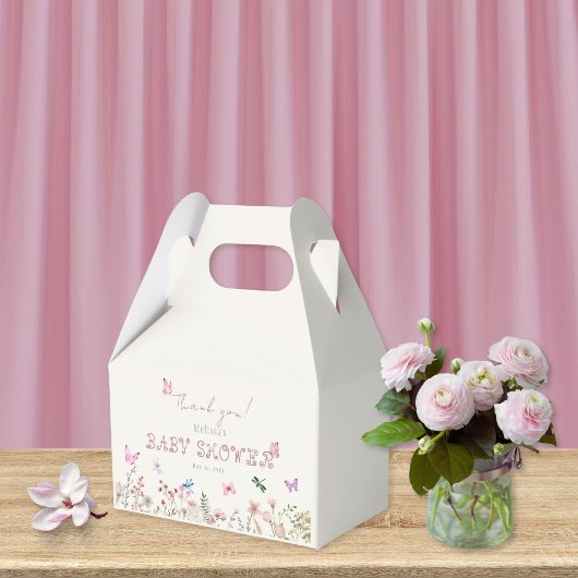 Chic Wildflower Meisje Baby shower Dank u Bedankdoosjes