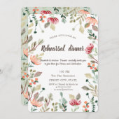 Chic Wildflower repesal Dinner I Kaart (Voorkant / Achterkant)