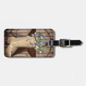 Chic Wildflower Texas Western land cowgirl Bagagelabel (Voorkant horizontaal)