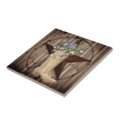 Chic Wildflower Texas Western land cowgirl Tegeltje (Zijkant)
