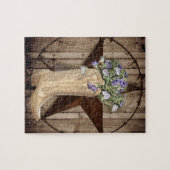 Chic Wildflower Texas Western landmeisje Legpuzzel (Horizontaal)