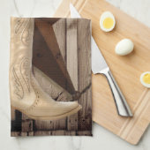 Chic Wildflower Texas Western landmeisje Theedoek (Quarter Fold)