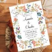 Chic Wildflower Tuin bruiloft uitnodiging