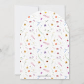 Chic Wildflower Vrijgezellenfeest Arch Kaart (Achterkant)